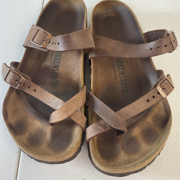 Birkenstock Mayari Sandals Brown Birko-Flor Size 38 EU Women's Comfort Shoes - Picture 7 of 8